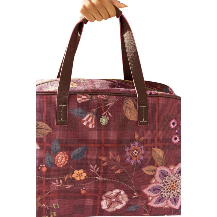 Pip Studio TOVY weekend bag medium flores felices red